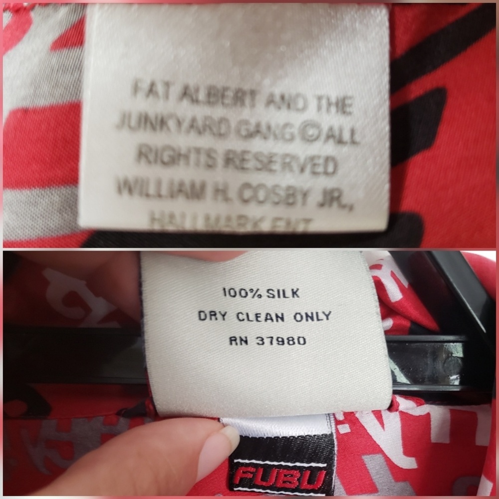 Platinum Fubu Retro Fat Albert Silk Robe - Picture 8 of 8
